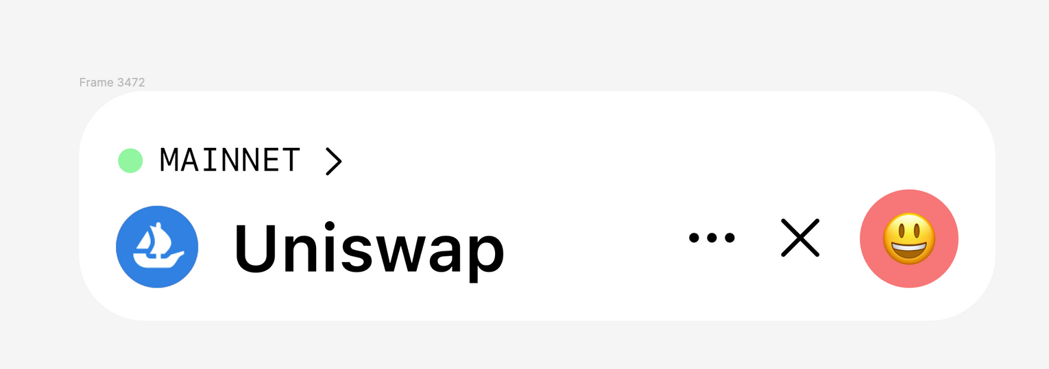 Tab with Wallet information